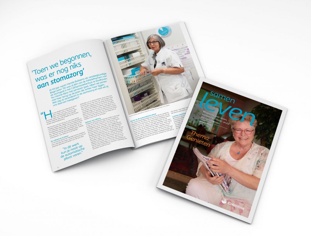 Redactie-en-vormgeving-magazine-Coloplast-Samen-Leven-winter-2019